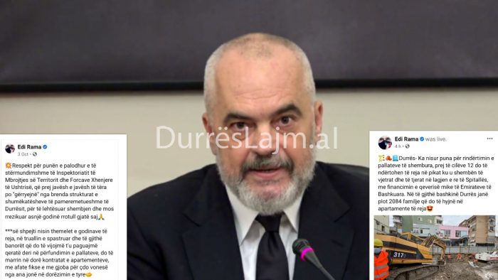 Edi Rama dje dhe sot; ndryshon premtimi për pallatet e shembura në Durrës