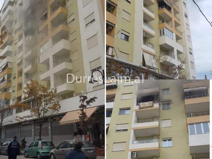 Zjarr në një apartament në Durrës (VIDEO+FOTO)