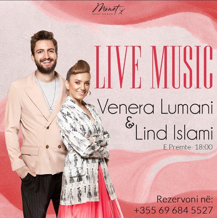 E premtja kalohet ndryshe në restorantin “Monet”! Venera & Lindi sjellin muzikë live dhe atmosferë elektrizuese