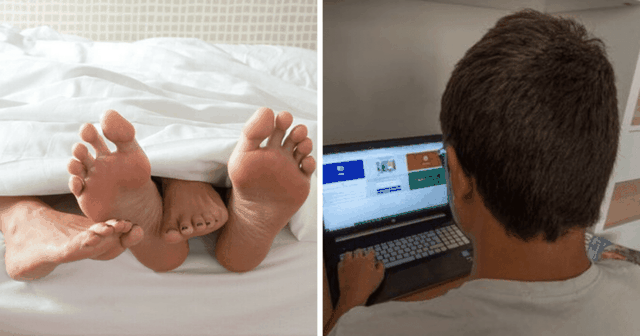 Profesori italian kryen marrëdhënie me partneren gjatë mësimit online, studentët shohin gjithçka