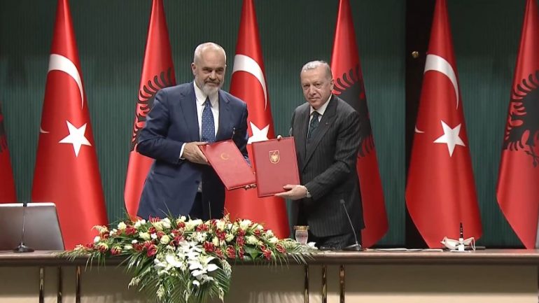 Erdogan dhe Rama nënshkruajnë krijimin e Këshillit të Bashkëpunimit Strategjik në Nivel të Lartë