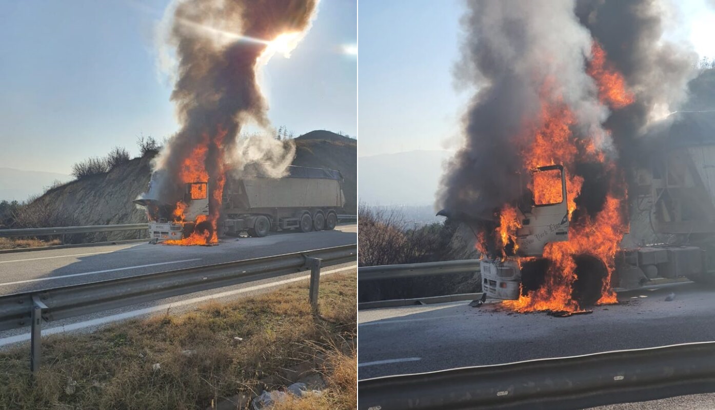 Traileri merr flakë në orët e para të mëngjesit