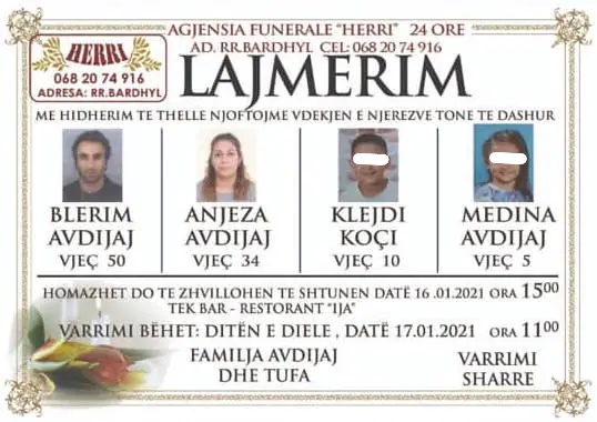 Mediat zvicerane publikojnë fotot e katër viktimave që vdiqën tragjikisht në aksident