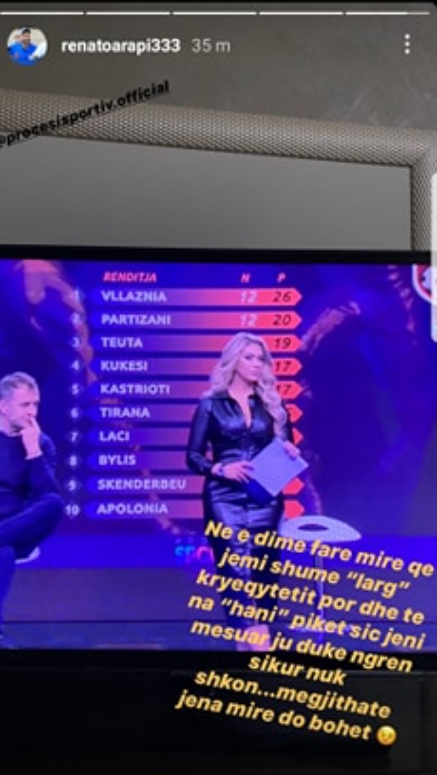 Ngatërresa mes Teutës dhe Partizanit, reagon Arapi: Sikur nuk shkon të na hani pikët