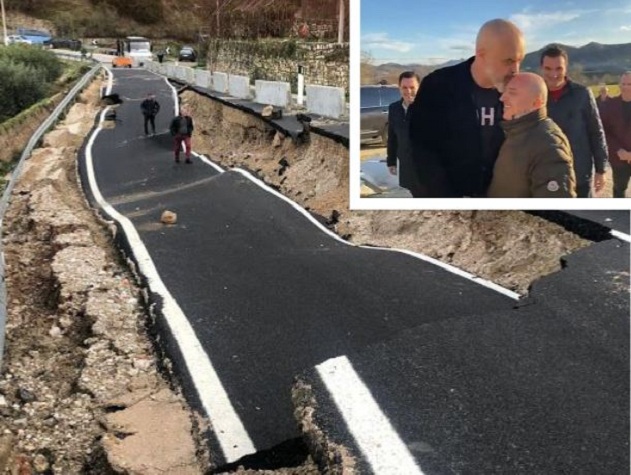 Meta thumbon Ramën për shembjen e rrugës në Borsh: Kështu ndodh kur puth në ballë atë që duhet ta bëjë rrugën!