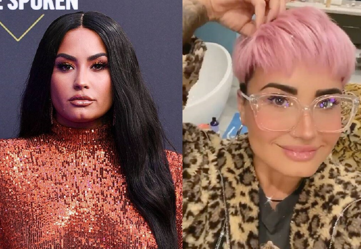 Demi Lovato tashmë me flokë të shkurtër “pink”