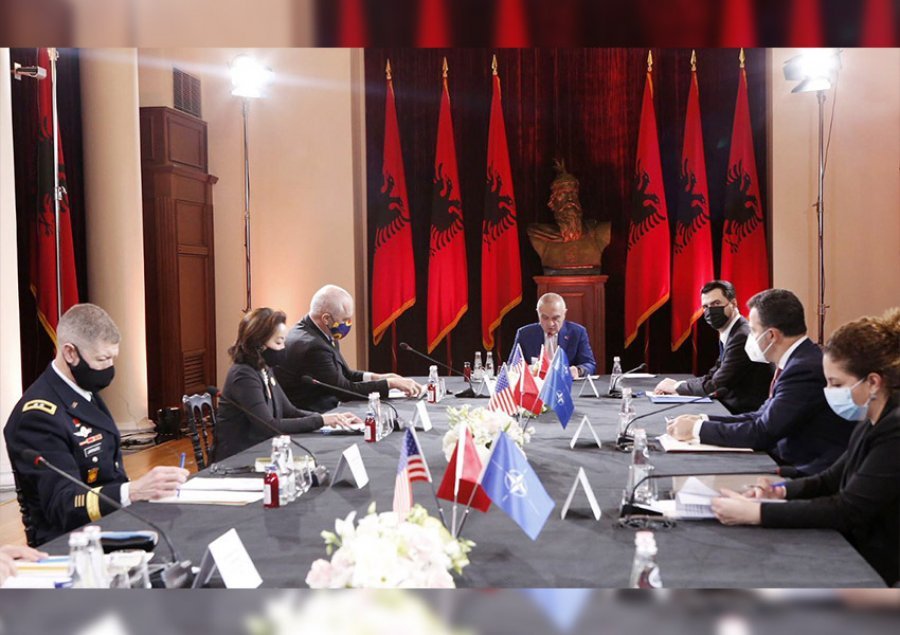 Rama, Basha dhe ambasadorja Kim në Presidencë, takimi në kuadër të sigurisë në NATO