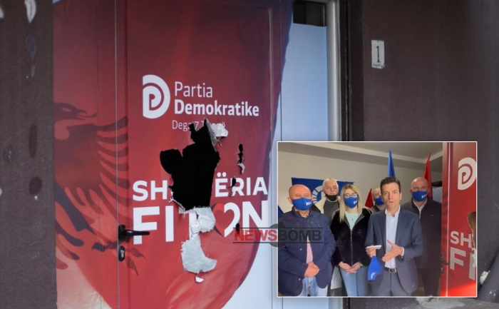 Denoncon Agron Shehaj: Sulmohet zyra e Partisë Demokratike në zemër të Tiranës (VIDEO)