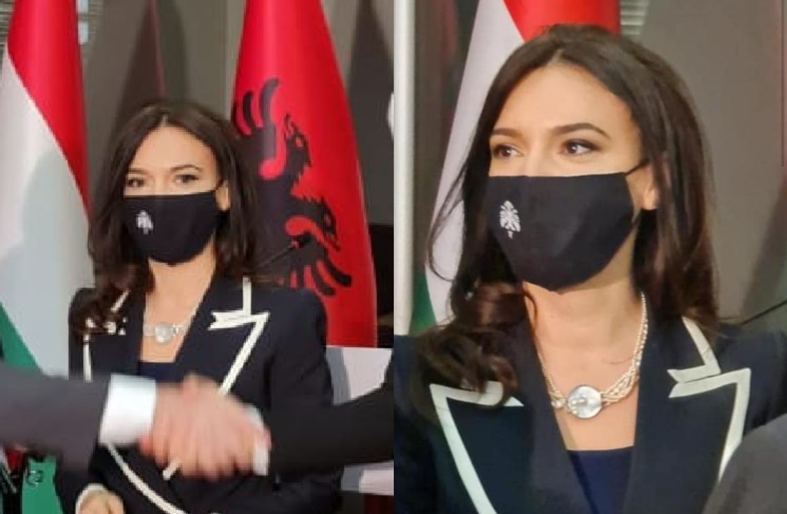 Elisa Spiropali me maskë, por kthen shqiponjën dykrenare së prapthi (FOTO)