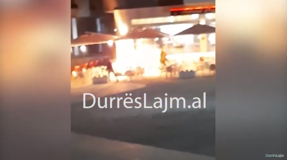Bombola e gazit  e përfshirë nga flakët rrezikon lokalin në shëtitoren “Taulantia” (VIDEO)