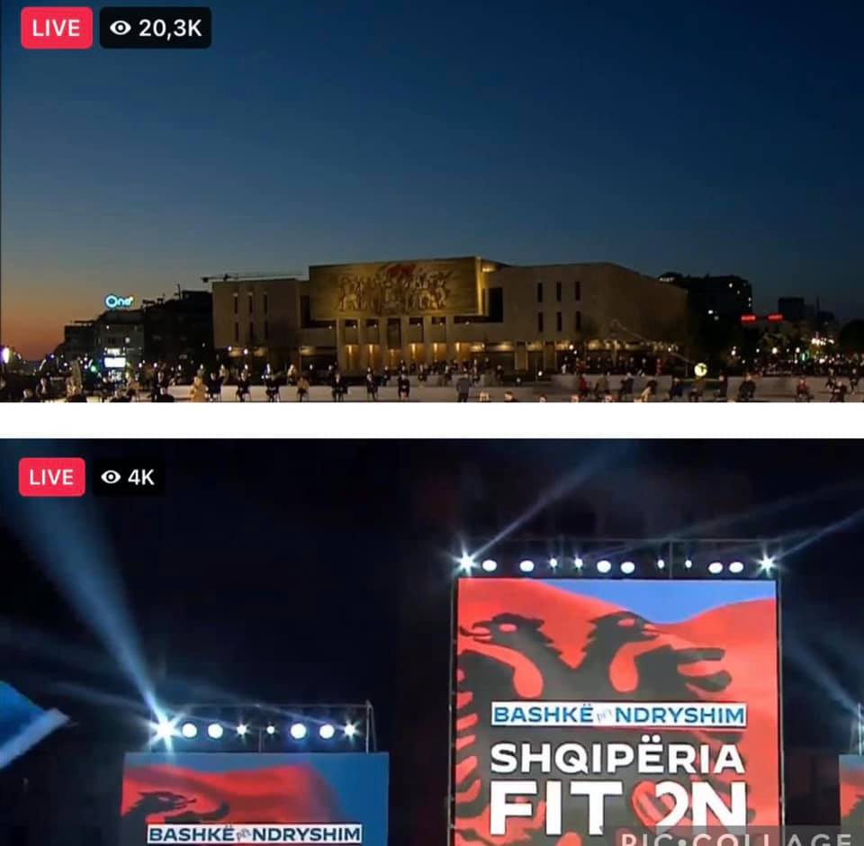 Rama publikon foto nga çelja e fushatës elektorale të PS dhe të PD: Kartolina nga dy botë