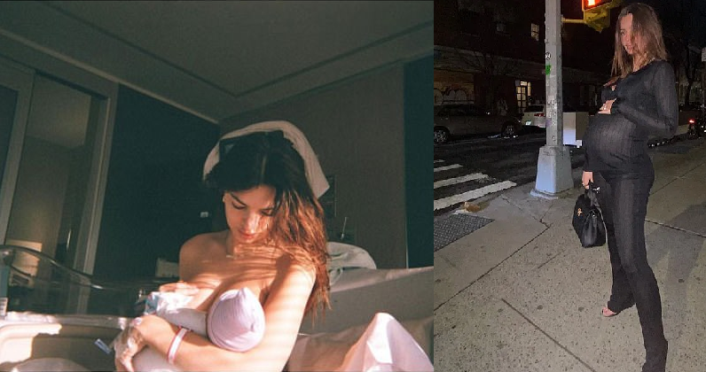 Modelja Emily Ratajkowski prezanton beben e sapolindur