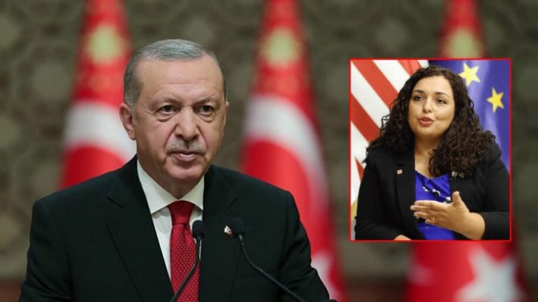 Erdogan telefonon Presidenten e re të Kosovës, Vjosa Osmanin