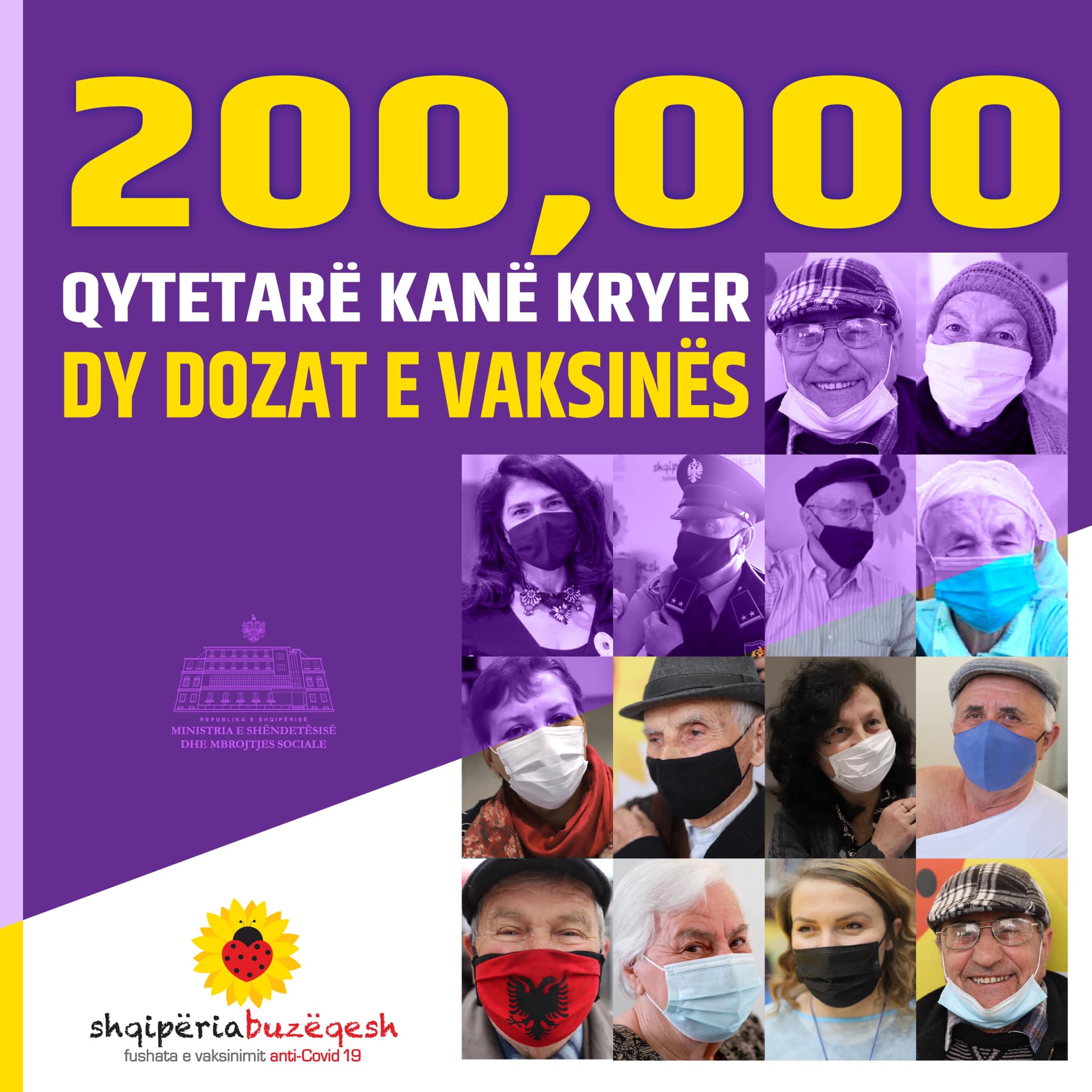 Mbi 200 mijë të vaksinuar me 2 doza në Shqipëri