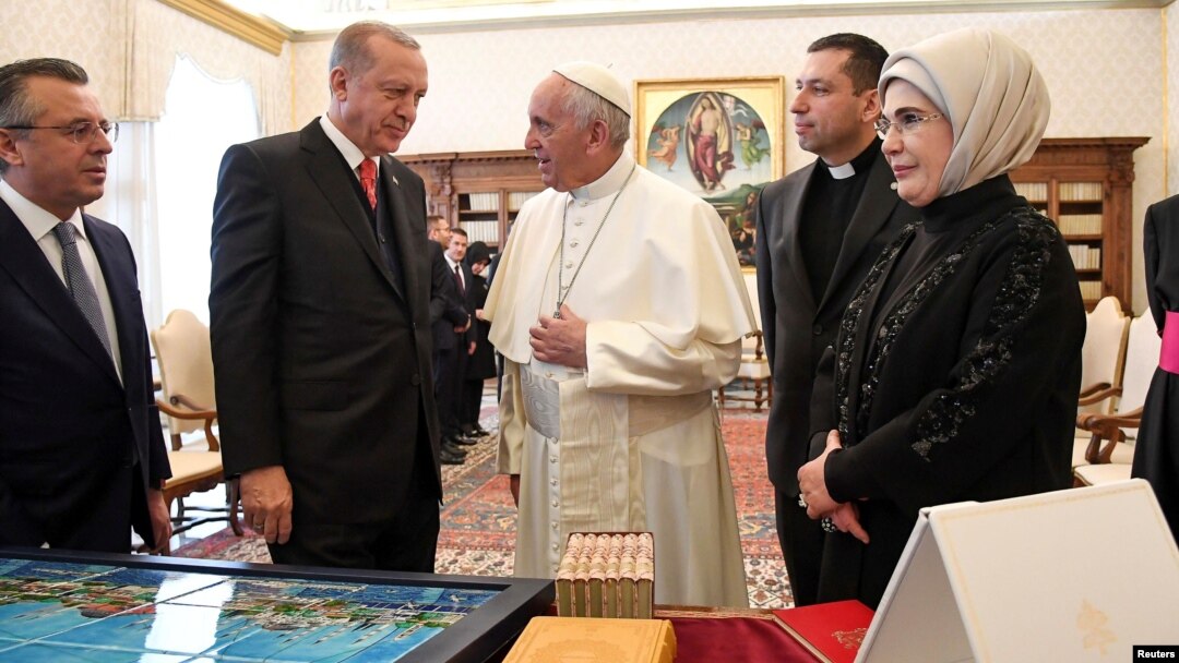 Erdogan i kërkon Papës të ndihmojë në çështjen e palestinezëve