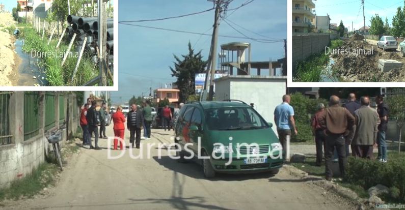 “Po mbulojnë kanalin e do na shembin banesat”, banorët në Durrës në protestë: Të rishikohet projekti i rrugës, rrezikojmë të përmbytemi (VIDEO)