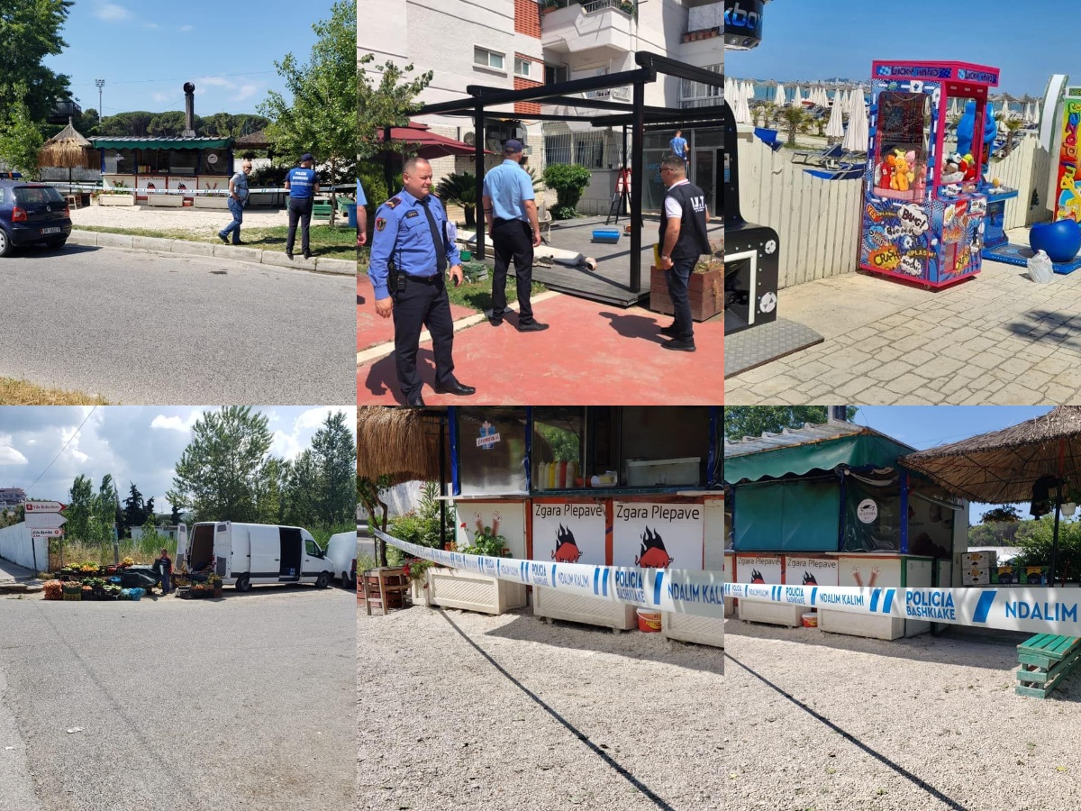 Policia Bashkiake e Durrësit aksion në plazh për lirimin e hapësirave publike, paralajmëron bizneset për hedhjen e plehrave (FOTO)