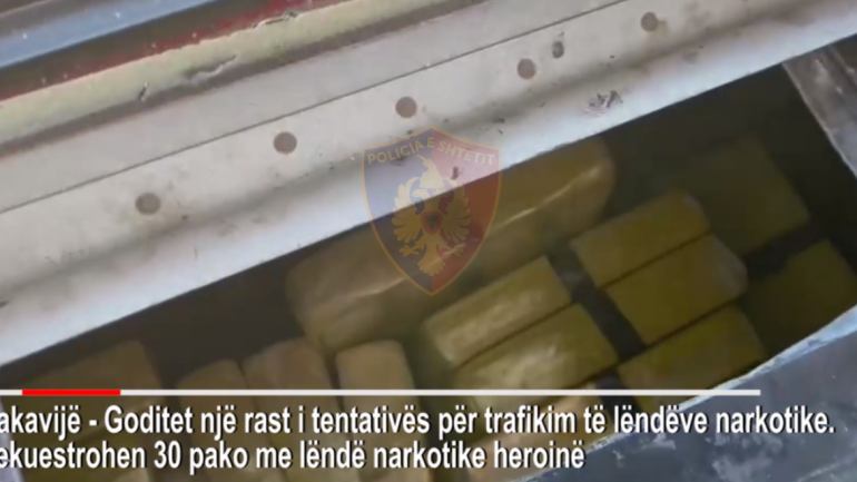 Arrestohet 63-vjeçari, iu sekuestruan 15 kg heroinë në kamion