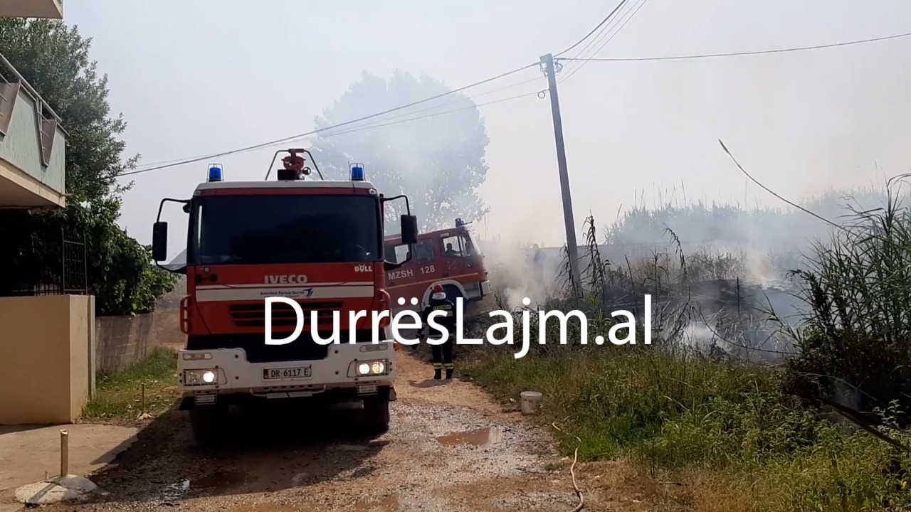 Përfshihet nga flakët një sipërfaqe toke në Shkozet (VIDEO)