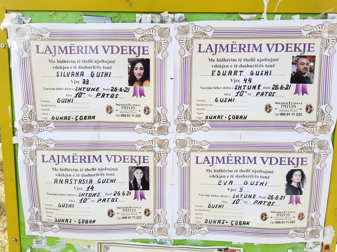 I jepet sot lamtumira e fundit çiftit bashkë me dy vajzat, që humbën jetën në aksident