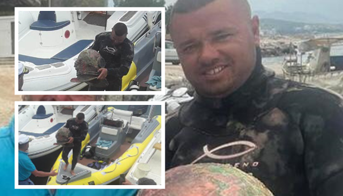 Zhytësi gjen skafandrën antike, mendohet se i përket Luftës së II Botërore