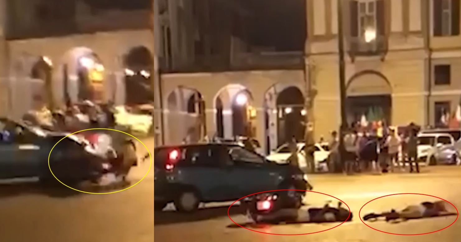 Po festonte fitoren e Italisë, shqiptari shkakton aksidentin e rëndë që filmohet live (VIDEO)
