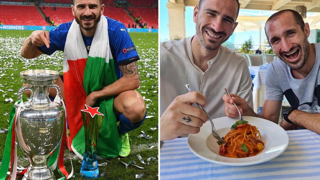 “Ne po hamë ende makarona. Po ju?”, Bonucci vazhdon serinë e talljeve me Anglinë