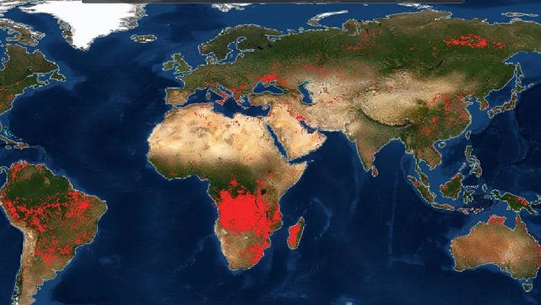 Rama publikon pamjet e NASA-s: Flakët nga Kanadaja në Australi, miliona hektarë tokë të djegura