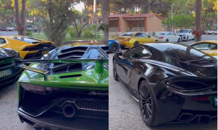 Makinat luksoze që kushtojnë miliona euro bëhen bashkë në Durrës (VIDEO)