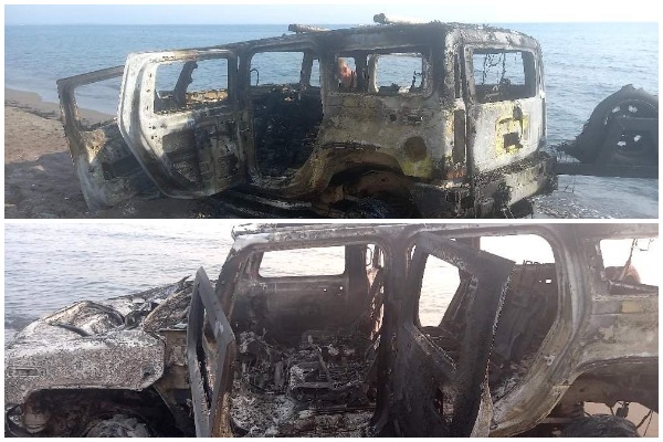 Shkrumbohet totalisht makina në breg të detit, policia: Mori flakë në ecje