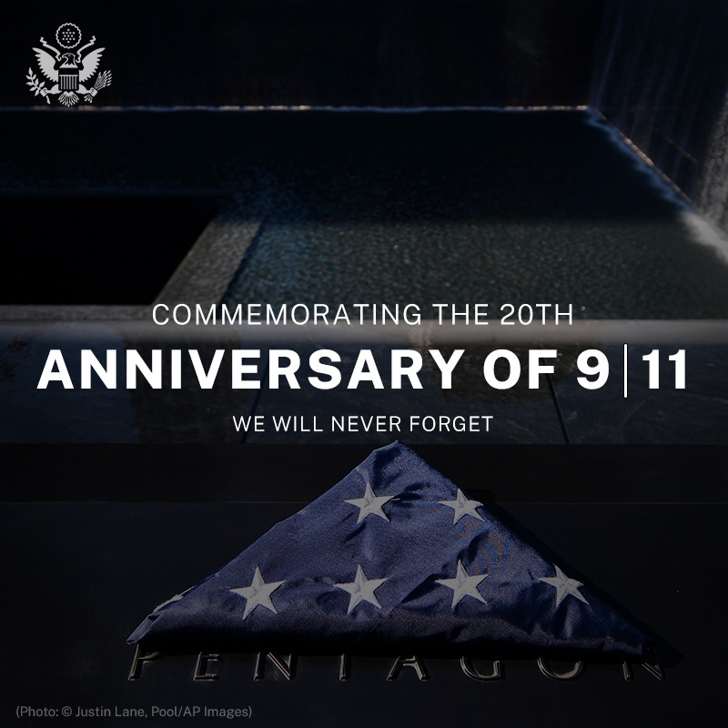 20-vjetori i sulmit terrorist, ambasada e SHBA: Nderojmë kujtimin e viktimave dhe vajtojmë atë që të gjithë kemi humbur