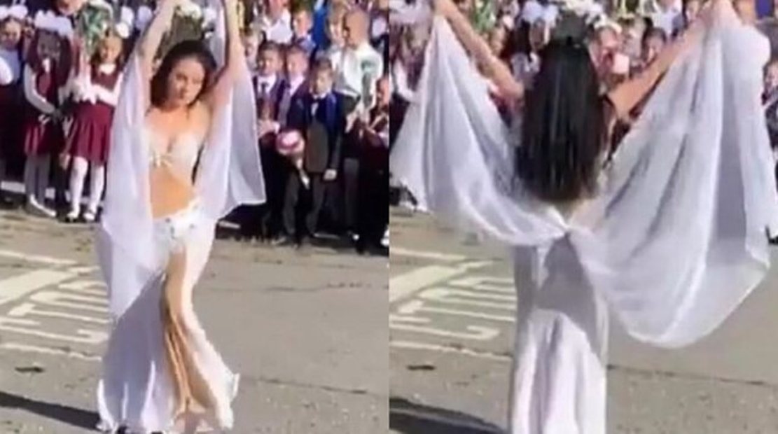 Mësuesja pret nënësit në shkollë me veshje provokuese dhe kërcim sensual