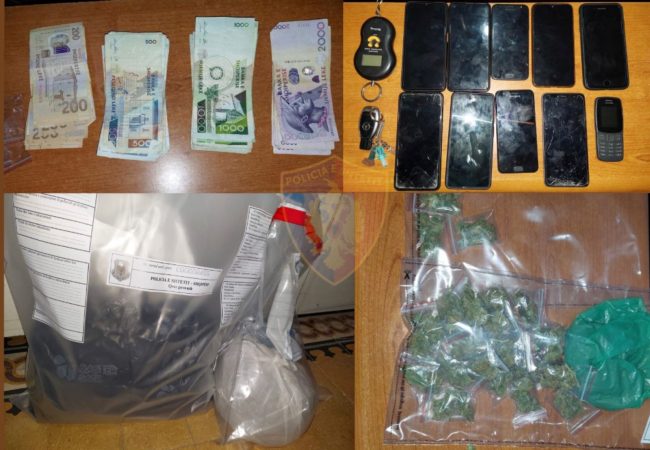 Goditet banda e kokainës, arrestohen 10 trafikantë, sekuestrohet lëndë narkotike, lekë e makina