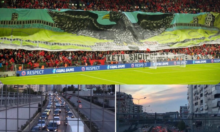 Pak orë para ndeshjes Shqipëri-Poloni, Tirana “vishet” kuqezi