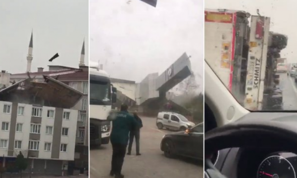 Era e fortë shkul strukturat metalike në Stamboll (VIDEO)