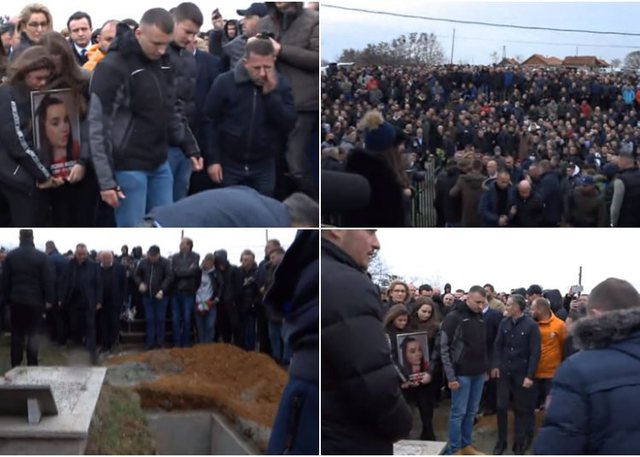 Lot, dhimbje dhe trishtim/ Zhvillohet ceremonia e varrimit të dy nxënësve që u vranë në autobus (FOTO)