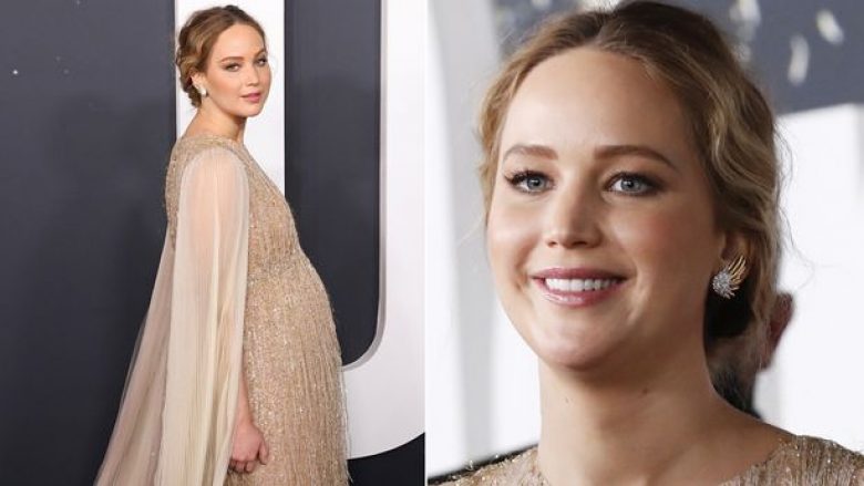 Jennifer Lawrence duket e mahnitshme me barkun e rrumbullakosur (FOTO)