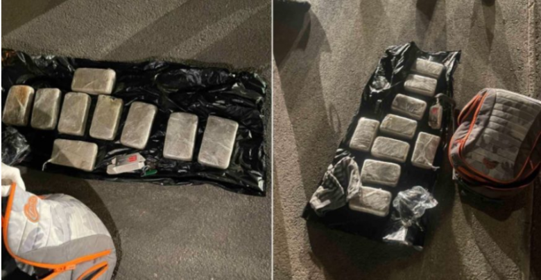 Shqiptari kapet me 5 kg kokainë me vlerë 200 mijë euro, e mbante në çantë shpine