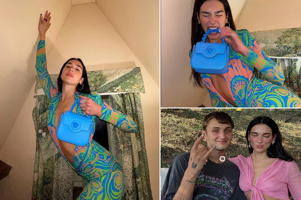 Dua Lipa shfaqet mjaft sensuale me kostumin e puthitur Versace (FOTO)