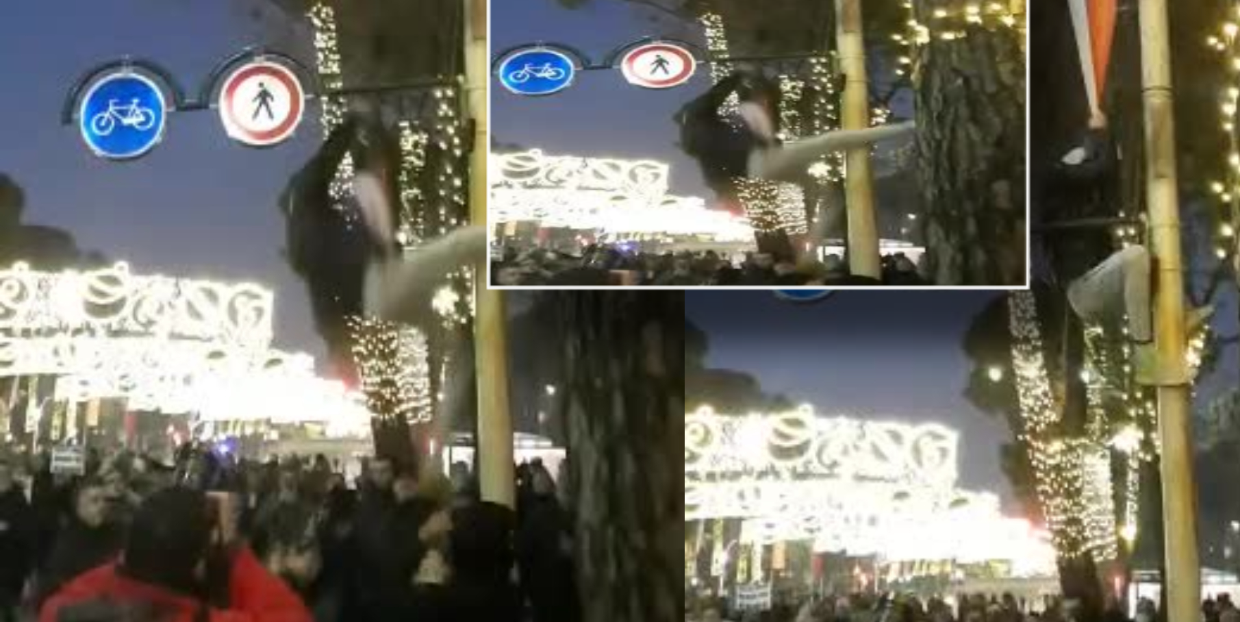 Incident para Kryeministrisë/ I riu tenton të shkulë flamurin serb, por bie në tokë e lëndohet rëndë