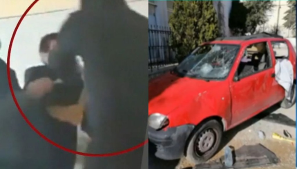 Mësuesi rreh nxënësen, shokët e klasës e mbysin në grushta dhe i thyejnë makinën