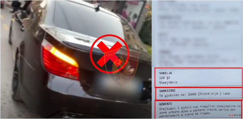 Makinat me xhama të zinj, të dehur në timon dhe pa leje drejtimi, Policia Rrugore bën “namin” me gjoba