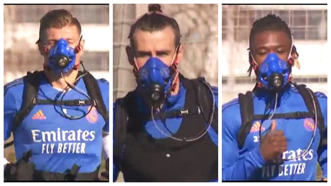 Real Madrid stërvitet me maska oksigjeni