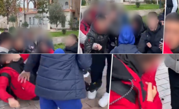VIDEO E RËNDË/ “O të q**sha motrën”, “plas” grushti mes gjimnazistëve, shkak u bë ofendimi në Instagram
