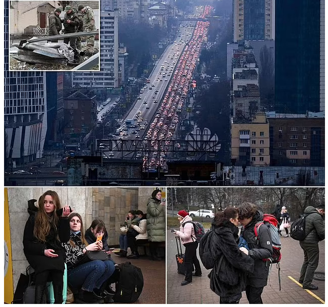 PAMJE DRAMATIKE DHE PANIKU/ Çfarë po ndodh në Ukrainë pas sulmit rus? Metrotë dhe stacionet në Kiev të mbushur plot me njerëz (FOTO)