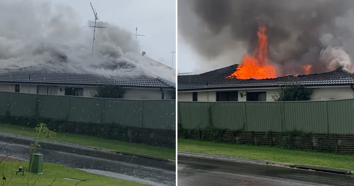 E frikshme/ Goditet nga rrufeja, digjet shtëpia në Australi (VIDEO)