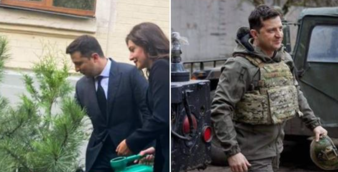 Spiropali poston foton me Zelenskyn duke vaditur lulet: “Jemi me ju!”