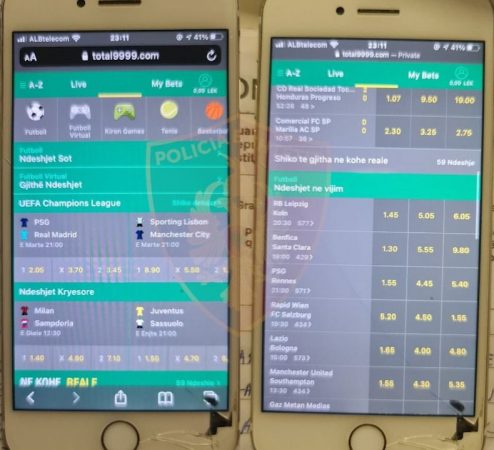 Ushtronin aktivitet të kundraligjshëm të lojërave të fatit, arrestohen dy persona