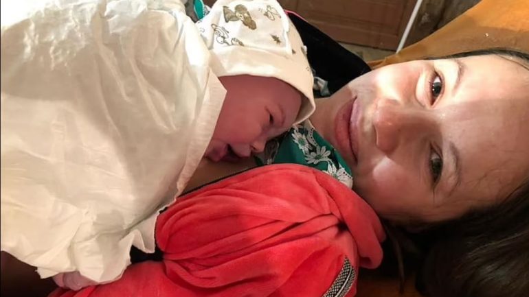 23-vjeçarja ukrainase sjell në jetë fëmijën në një strehim të nëndheshëm