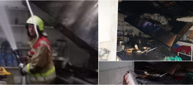 Shkrumbohet nga flakët një restorant